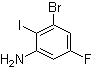 结构式 CAS# 144580-08-5, 3-溴-5-氟-2-碘苯胺