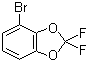 结构式 CAS# 144584-66-7, 4-溴-2,2-二氟-1,3-苯并二恶茂; 4-溴-2,2-二氟-1,3-苯并二氧杂环戊烯