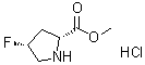 结构式 CAS# 1445948-46-8, (4R)-4-氟-D-脯氨酸甲酯盐酸盐