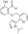 2-Hydroxy-6-[[2-[1-(1-methylethyl)-1H-pyrazol-5-yl]-3-pyridinyl]methoxy]benzaldehyde molecular structure (CAS 1446321-46-5)