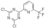 结构式 CAS# 1446507-40-9, 2,4-二氯-6-[6-(三氟甲基)-2-吡啶基]-1,3,5-三嗪