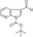 1-(叔丁氧羰基)-3-甲酰基-7-氮杂吲哚分子结构 (CAS 144657-66-9)
