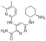 6-[[(1R,2S)-2-Aminocyclohexyl]amino]-4-[(5,6-dimethyl-2-pyridinyl)amino]-3-pyridazinecarboxamide molecular structure (CAS 1446790-62-0)
