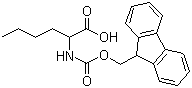 Fmoc-DL-正亮氨酸分子结构 (CAS 144701-20-2)