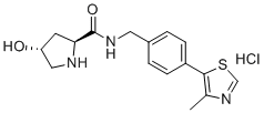 (2S,4R)-4-Hydroxy-N-(4-(4-methylthiazol-5-yl)benzyl)pyrrolidine-2-carboxamide hydrochloride molecular structure (CAS 1448189-90-9)
