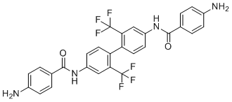 N,N'-[2,2'-Bis(trifluoromethyl)biphenyl-4,4'-diyl]bis(4-aminobenzamide) molecular structure (CAS 1449757-11-2)