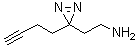 3-(3-丁炔基)-3-(2-氨基乙基)-3H-双吖丙啶分子结构 (CAS 1450752-97-2)