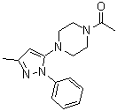 1-[4-(3-Methyl-1-phenyl-1H-pyrazol-5-yl)-1-piperazinyl]ethanone molecular structure (CAS 1453906-29-0)