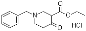 1-Benzyl-3-carbethoxy-4-piperidone hydrochloride molecular structure (CAS 1454-53-1)