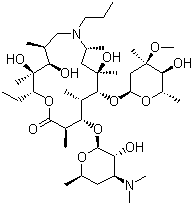 结构式 CAS# 145435-72-9, 加米霉素