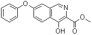 结构式 CAS# 1455091-10-7, 4-羟基-7-苯氧基-3-异喹啉羧酸甲酯