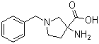 3-Amino-1-benzylpyrrolidine-3-carboxylic acid molecular structure (CAS 145602-87-5)