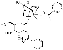 2'-O-苯甲酰基芍药甙分子结构 (CAS 1456598-64-3)