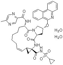 Paritaprevir dihydrate molecular structure (CAS 1456607-71-8)