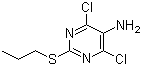 4,6-Dichloro-2-(propylthio)pyrimidin-5-amine molecular structure (CAS 145783-15-9)