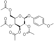 structure of CAS# 14581-81-8, 4-Methoxyphenyl 2,3,4,6-Tetra-O-acetyl-beta-D-glucopyranoside