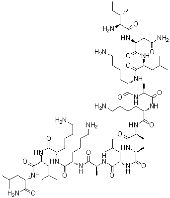 Mastoparan 17 molecular structure (CAS 145854-61-1)