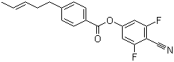 (E)-4-(3-戊烯基)苯甲酸 4-氰基-3,5-二氟苯酯分子结构 (CAS 145918-41-8)
