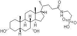结构式 CAS# 14605-22-2, 牛磺熊去氧胆酸