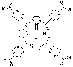 结构式 CAS# 14609-54-2, 中-四(4-羧基苯基)卟吩; 中-四苯基卟吩-4,4',4'',4'''-四甲酸