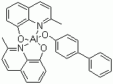 结构式 CAS# 146162-54-1, 双(2-甲基-8-羟基喹啉-N1,O8)-(1,1'-联苯-4-羟基)铝