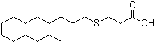 3-(十四烷基硫基)丙酸分子结构 (CAS 1462-53-9)