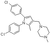 1-[[1,5-Bis(4-chlorophenyl)-2-methyl-1H-pyrrol-3-yl]methyl]-4-methylpiperazine molecular structure (CAS 146204-42-4)