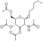 Pentyl 2-(acetylamino)-2-deoxy-beta-D-glucopyranoside 3,4,6-triacetate molecular structure (CAS 146288-30-4)