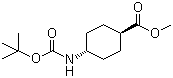 结构式 CAS# 146307-51-9, 反式-4-(叔丁氧羰基氨基)环己烷甲酸甲酯