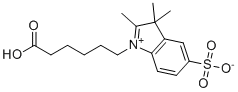 1-(5-羧基戊基)-2,3,3-三甲基-3H-吲哚-1-鎓-5-磺酸酯分子结构 (CAS 146368-08-3)