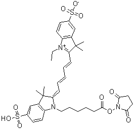 Fluorolink Cy5 molecular structure (CAS 146368-14-1)