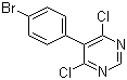 structure of CAS# 146533-41-7, 4,6-Dichloro-5-(4-bromophenyl)pyrimidine;5-(4-bromophenyl)-4,6-dichloropyrimidine