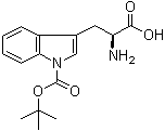 1-[叔丁氧羰基]-L-色氨酸分子结构 (CAS 146645-63-8)