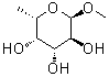 structure of CAS# 14687-15-1, Methyl 6-deoxy-alpha-L-galactopyranoside;Methyl alpha-L-fucopyranoside; NSC 274259