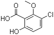 3-Chloro-6-hydroxy-2-methoxybenzoic acid molecular structure (CAS 146984-79-4)