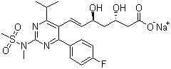 Rosuvastatin sodium molecular structure (CAS 147098-18-8)