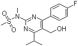 4-(4-Fluorophenyl)-6-isopropyl-2-[(N-methyl-n-methylsulfonyl)amino]pyrimidine-5-yl-methanol molecular structure (CAS 147118-36-3)