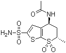 结构式 CAS# 147200-03-1, N-[(4S,6S)-6-甲基-7,7-二氧代-2-磺酰胺基-5,6-二氢-4H-噻吩并[2,3-b]噻喃-4-基]乙酰胺