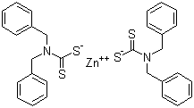 二苄基二硫代氨基甲酸锌分子结构 (CAS 14726-36-4)