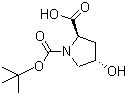 N-Boc-trans-4-hydroxy-D-proline molecular structure (CAS 147266-92-0)