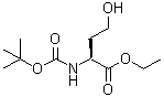 结构式 CAS# 147325-09-5, N-[(1,1-二甲基乙氧基)羰基]-L-高丝氨酸乙酯