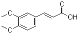 (2E)-(3,4-二甲氧基苯基)-2-丙烯酸分子结构 (CAS 14737-89-4)