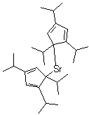 Bis[1,2,4-tris(1-methylethyl)-2,4-cyclopentadien-1-yl]strontium molecular structure (CAS 147658-82-0)