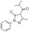 4-异丁酰基-1-苯基-3-甲基吡唑-5-酮分子结构 (CAS 147663-44-3)