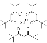 Tris(2,2,6,6-tetramethylheptane-3,5-dionato-O,O')gadolinium molecular structure (CAS 14768-15-1)