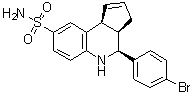 (3aR,4S,9bS)-4-(4-Bromophenyl)-3a,4,5,9b-tetrahydro-3H-cyclopenta[c]quinoline-8-sulfonamide molecular structure (CAS 1476807-74-5)