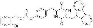 structure of CAS# 147688-40-2, N-Fmoc-O-(2-bromobenzyloxycarbonyl)-L-tyrosine;Fmoc-L-Tyr(2-Br-Z)-OH