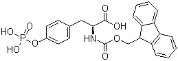 structure of CAS# 147762-53-6, Fmoc-O-Phospho-L-tyrosine;N-(9-Fluorenylmethyloxycarbonyl)-O-Phospho-L-tyrosine