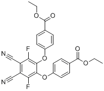 4,4'-[(4,5-dicyano-3,6-difluoro-1,2-phenylene)bis(oxy)]bis-Benzoic acid diethyl ester  molecular structure (CAS 147839-15-4)