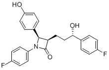 结构式 CAS# 1478664-02-6, 依折麦布(3R,4R,3'S)-异构体